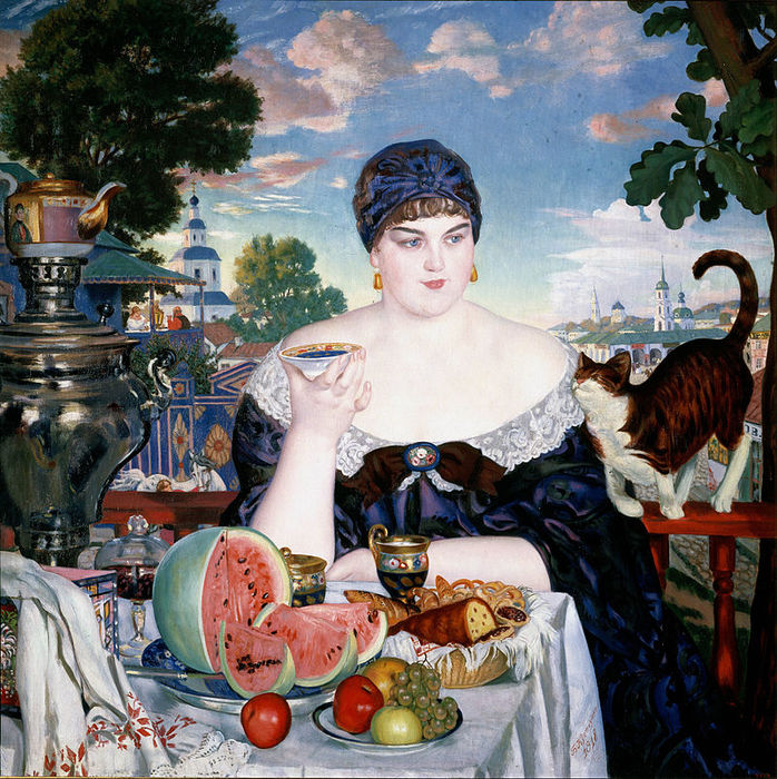 Boris_Kustodiev_-_Merchant's_Wife_at_Tea_-_Google_Art_Project (698x700, 157Kb)
