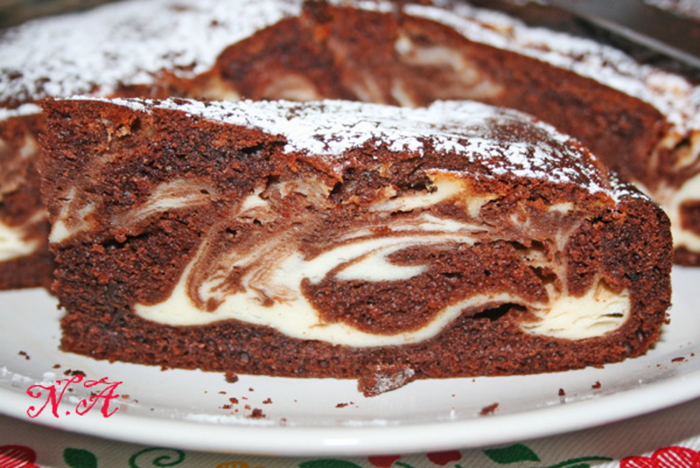 Пирог шоколадно-творожный «Мраморный»1 (700x468, 429Kb)