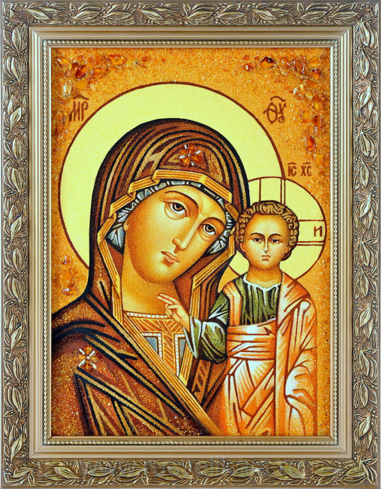 Казанская икона Божией Матери. янтарная (546x700, 747Kb)