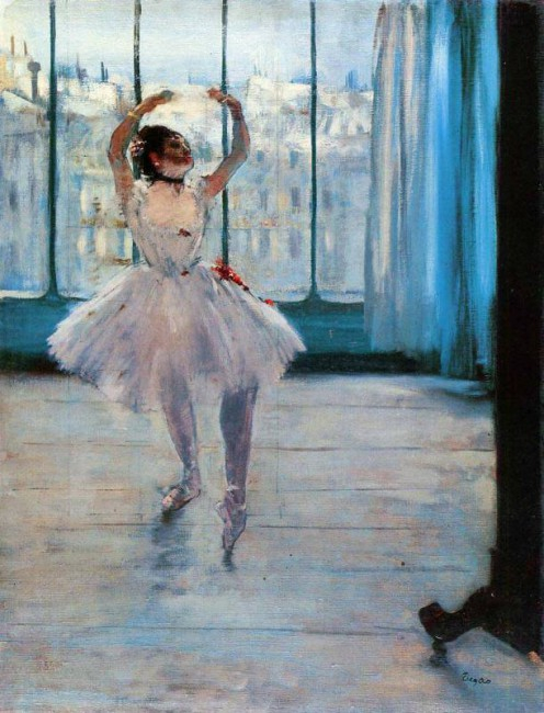 Танцовщица у фотографа - Эдгар Дега (496x650, 262Kb)