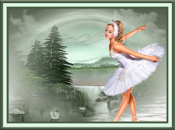 Collage Mountain Swan Lake (700x520, 475Kb)