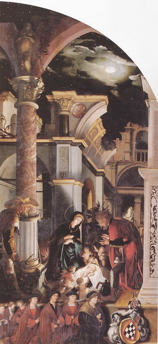  1520 Oberried_Altarpiece_(right_wing_panel,_the_birth_of_Christ) (321x700, 102Kb)