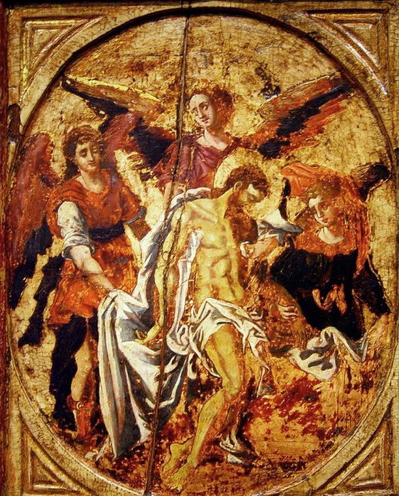 1566 Pietà cu îngeri. icoană pe lemn, Muzeul Benaki, Atena (563x700, 216Kb)