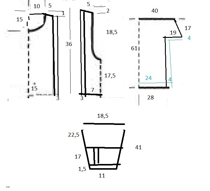 Vykrojka Corica Kleid Asymmetrie (699x636, 97Kb)