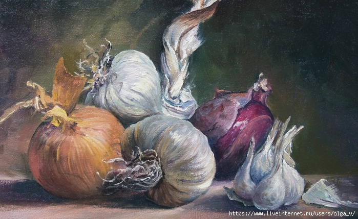 still-life-paintings-onions-and-garlic-stefan-baumann (700x429, 264Kb)