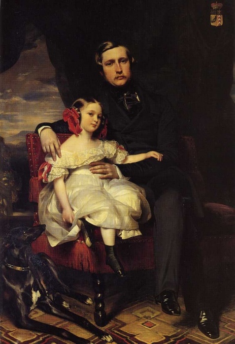 принц Ваграмский с дочерью Франц Ксавье в. (477x700, 106Kb)