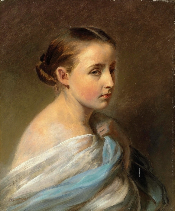Винтерхальтер - портрет девушки (579x699, 291Kb)