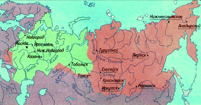 Внешняя политика 17 век карта россии