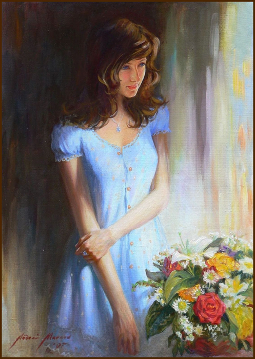 008. Девушка в голубом платье (Андрей Маркин) (497x700, 395Kb)