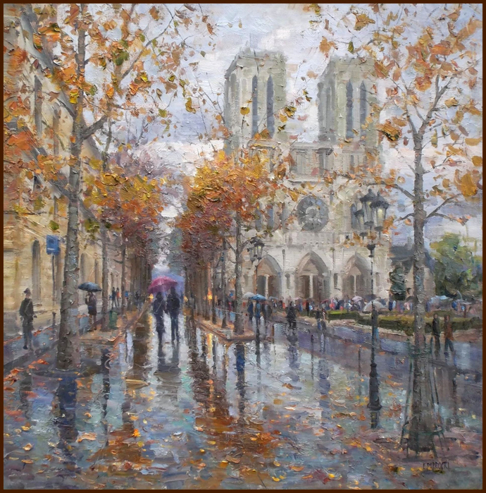 036. Notre Dame in Rain (690x700, 647Kb)