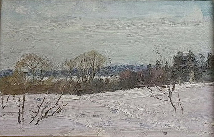 1965 Зимний Пейзаж. Карт, м. 11 х 17 см (700x450, 124Kb)