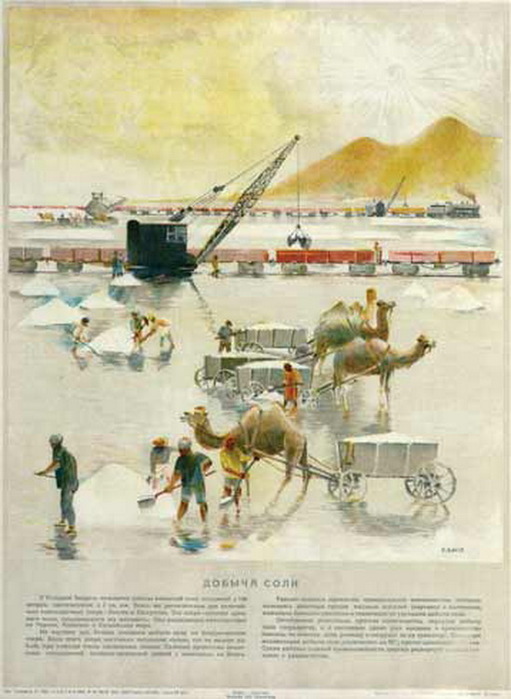 1932 Добыча соли. Литографированный плакат. 50 х 35 см. Аук СОВКОМ (511x700, 94Kb)