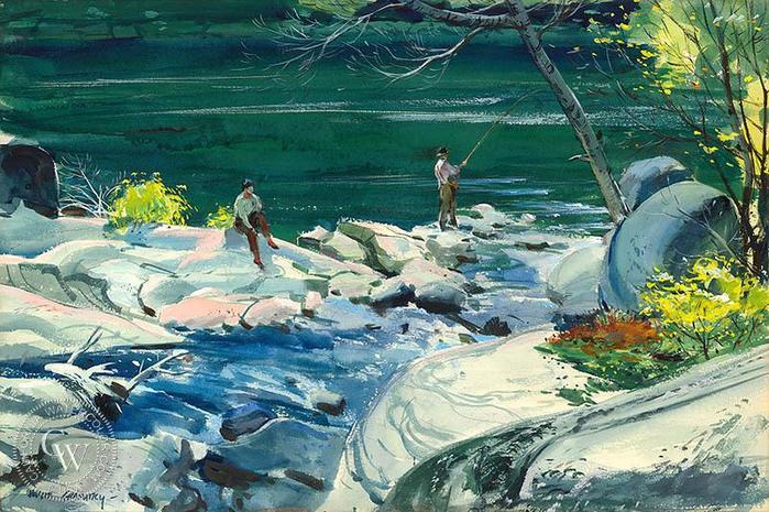 Fishing in Canada, 1949 (700x465, 92Kb)