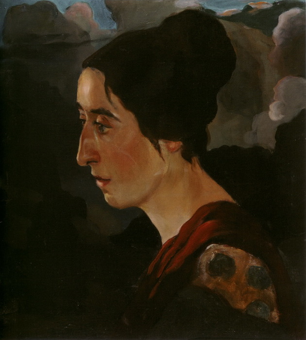 1910-е Портрет Ф.М. Ротхауз. Фан, м. 64 x 55 см. Нукус (630x700, 95Kb)