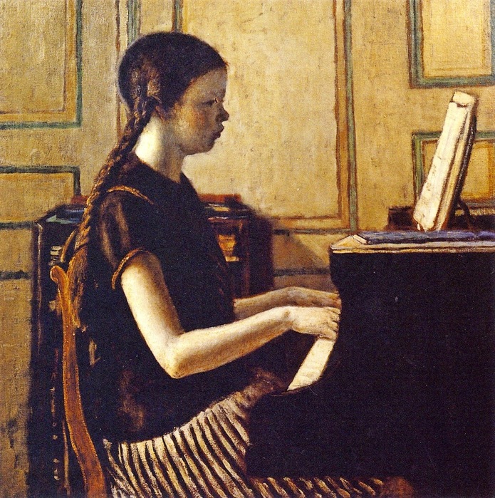 Child at the Piano (695x700, 230Kb)