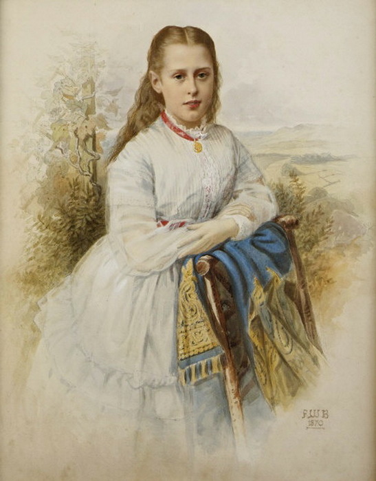 1870 A Portrait of Mary Florence Vanderbyl Watercolour, 46.5 x 37 cm    2011 (547x700, 99Kb)