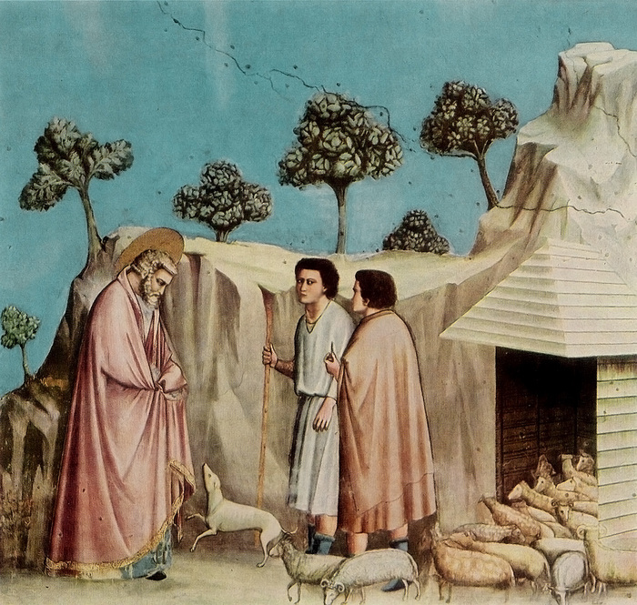 Джотто Приход Иоакима к пастухам (900x865, 250Kb)
