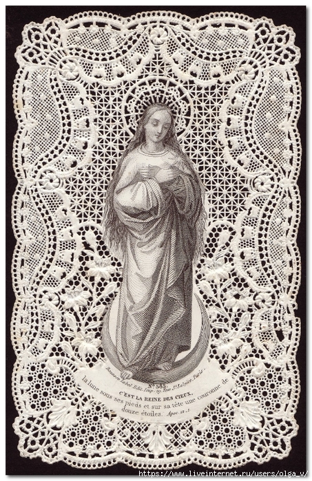 She is the Queen of Heaven The moon under her feet on her head a crown of stars Bouasse Lebel585 (453x700, 410Kb)