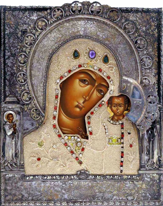 Казанская икона пресвятой Богородицы  оссия, Мстера, 1800 г (556x700, 504Kb)