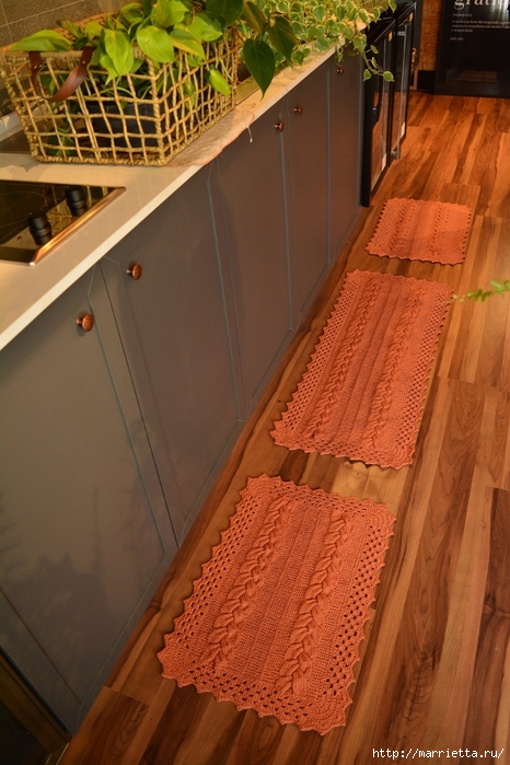 Набор ковриков спицами. Схема вязания (2) (466x700, 275Kb)