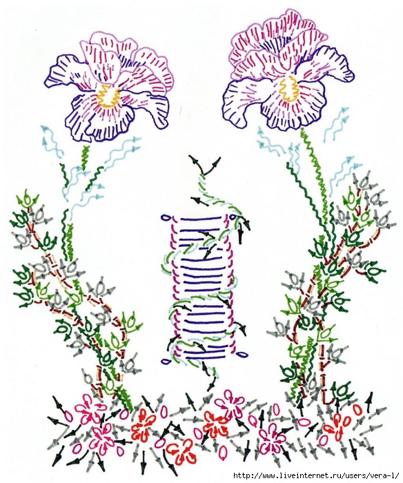 Mary Jo Hiney, Joy Anckner - Ribbon Basics. All The Stitches & Techniques Of Silk Ribbon Work & Embroidery - 1996_46 (584x700, 323Kb)