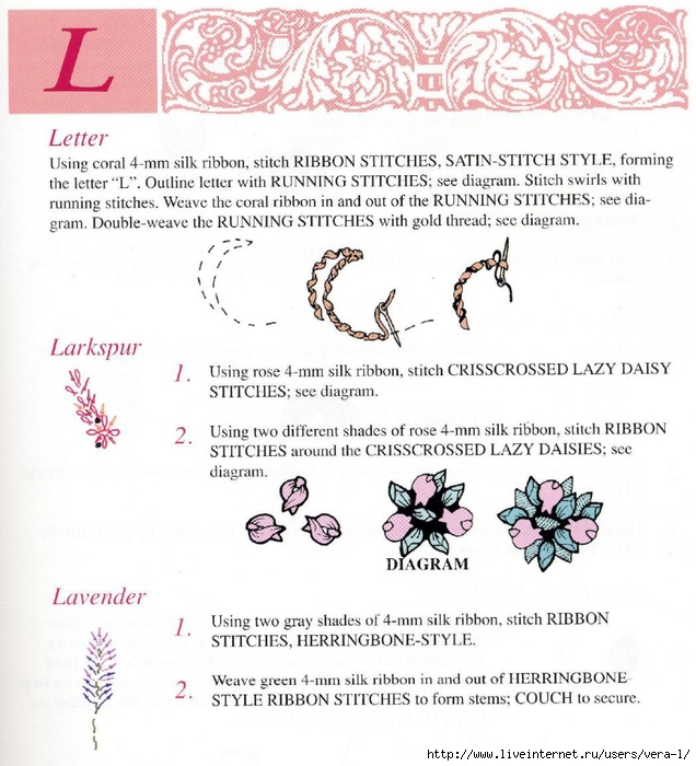 Mary Jo Hiney, Joy Anckner - Ribbon Basics. All The Stitches & Techniques Of Silk Ribbon Work & Embroidery - 1996_60 (636x700, 279Kb)