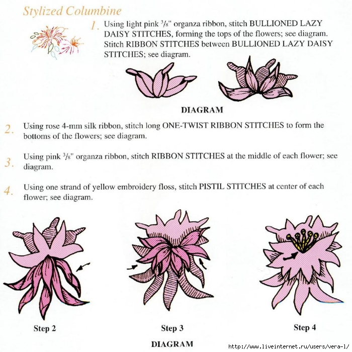Mary Jo Hiney, Joy Anckner - Ribbon Basics. All The Stitches & Techniques Of Silk Ribbon Work & Embroidery - 1996_101 (700x700, 281Kb)