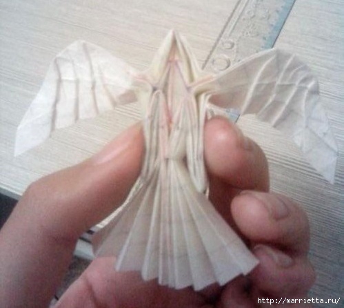 АНГЕЛ из бумаги в технике трехмерное оригами (12) (499x446, 104Kb)