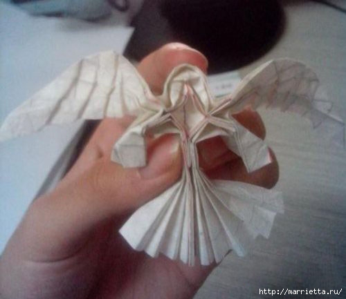 АНГЕЛ из бумаги в технике трехмерное оригами (26) (500x433, 88Kb)