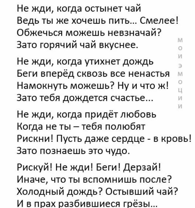 Стихи про ник. Не жди стихи. Не жди когда остынет чай стихотворение. Стих не жди когда остынет. Не жди когда остынет чай ведь ты же.