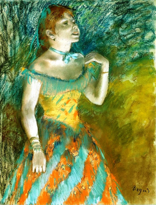 Edgar Degas (French, 1834–1917) The Singer in Green ca. 1884 (532x700, 535Kb)