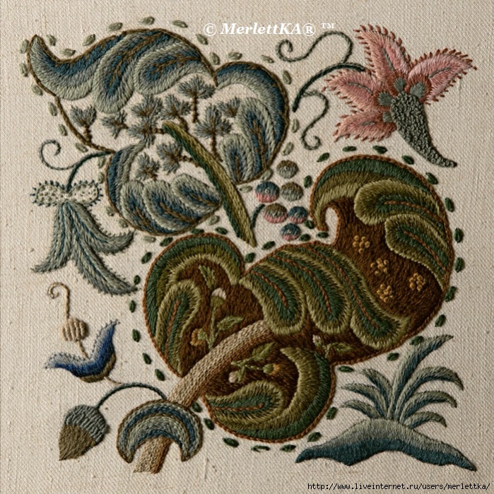 Якобинская вышивка - Jacobean embroidery