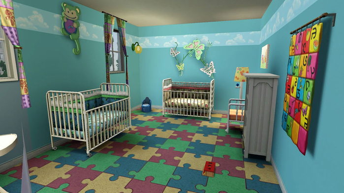 Детская комната для двоих детей. Дизайн интерьера (6) (700x393, 306Kb)