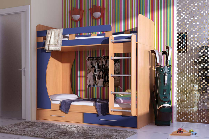 Детская комната для двоих детей. Дизайн интерьера (12) (700x466, 352Kb)