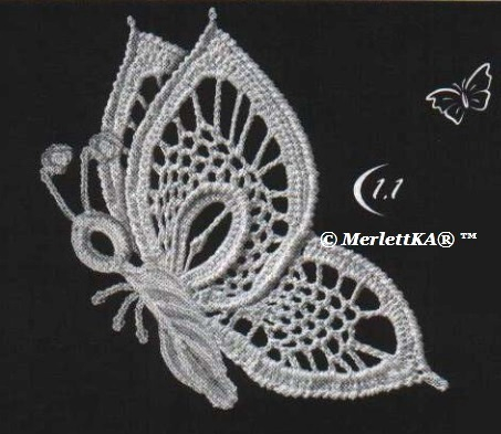 Crochet Butterfly Romanian Lace Урок 61 часть 2 из 3 Бабочка в технике румынского кружева — Video