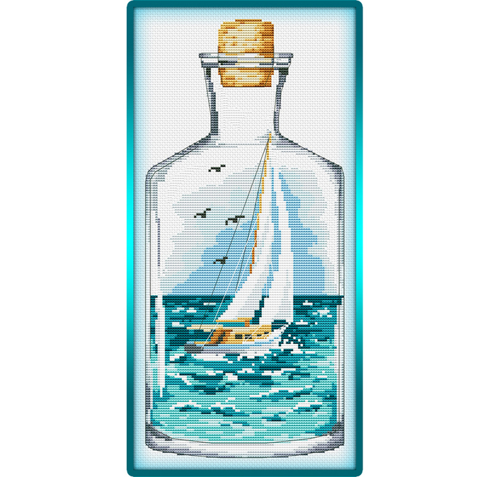 Кораблик в бутылке (700x681, 381Kb)