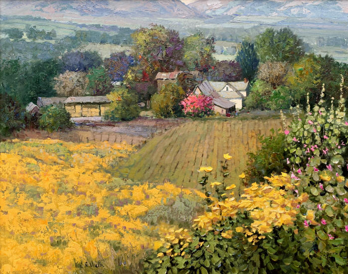 Kent R. Wallis цветущий сад 8 (698x550, 400Kb)