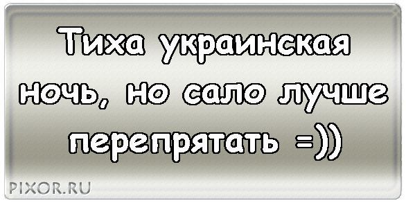 Салам надо. Тиха украинская ночь но сало надо перепрятать. Темна украинская ночь но сало надо перепрятать. Тиха украинская ночь но сало. Сало надо перепрятать.