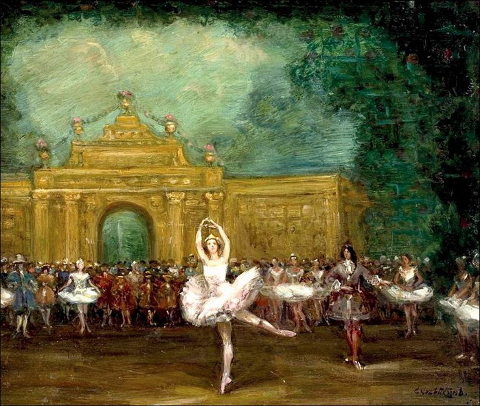 3 1907 Балет. Анна Павлова и Нижинский в балете Павильон Армиды (700x591, 187Kb)