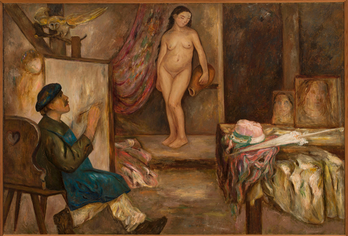 Makowski Tadeusz (1882-1932) - Malarz i modelka (Autoportret artysty)(c1923) (700x474, 475Kb)
