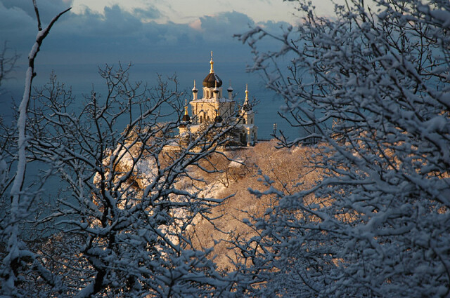 Дорога к форосской церкви фото