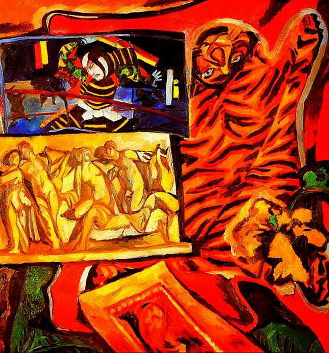 1915 ?? (Still Life with a Tige). ?(653x700, 233Kb)