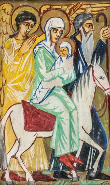 1915 Flight into Egypt' Designed for the Ballet 'Liturgy', 1915 (358x600, 122Kb)