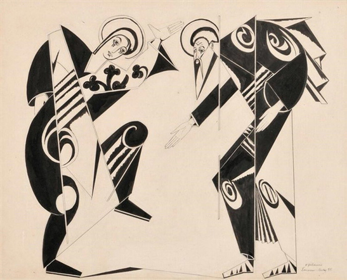 Costume Design for Liturgie. The Annunciation (The Virgin and Gabriel) (700x564, 122Kb)