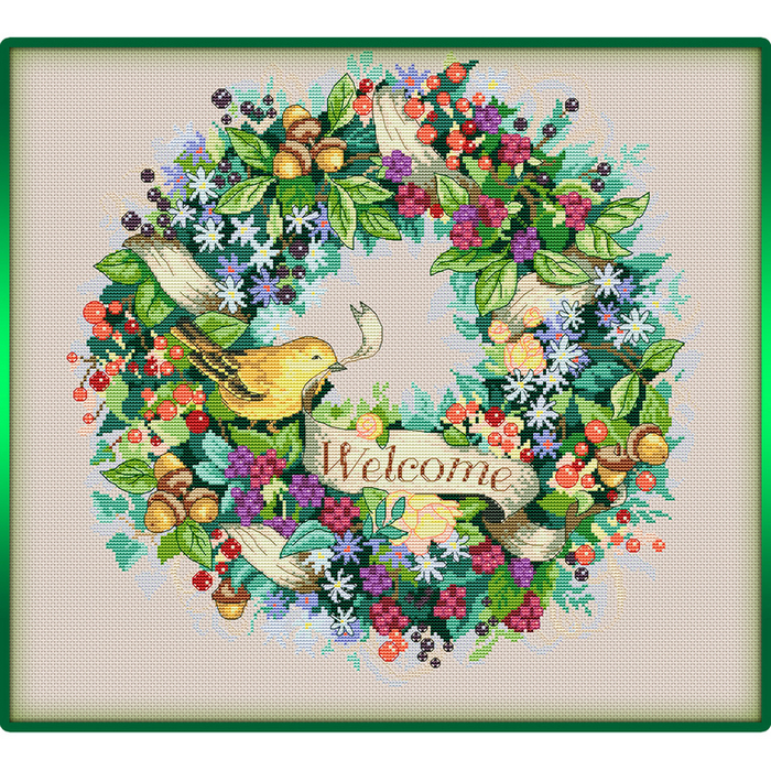 Berry Wreath Welcome (700x700, 847Kb)