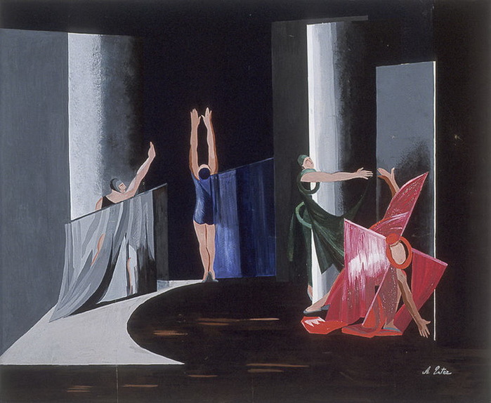 1927 Scene design for La Fille d'Hélios (The Daughter of Helios) , , . 42.5 x 58.4cm. (700x574, 115Kb)