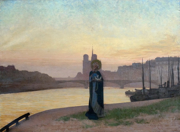 1885 Sainte Geneviève devant Paris. Х, м. 74 х 101 cm. Musee des Beaux-Arts de Brest, ФР (700x512, 126Kb)