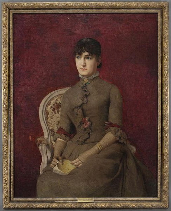 1885 Celine Adele Marillier. Х, м. 45.5 х 35.5 дюйм. Аук (568x700, 124Kb)