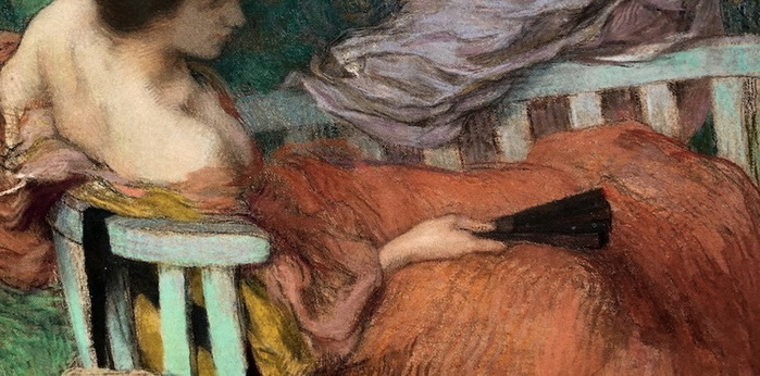 1898 Les Confidences (1)-Fine-Arts-Museums-of-San-Francisco. pastel on blue-grey mounted paper on canvas, Фрагмент 2 (700x346, 116Kb)