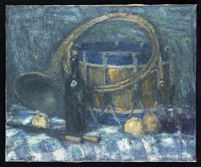 1900 Nature morte au cor et au tambour. Х, м. 60 х 73.5 cm. Musée des Beaux-Arts de la ville de Paris (700x581, 222Kb)